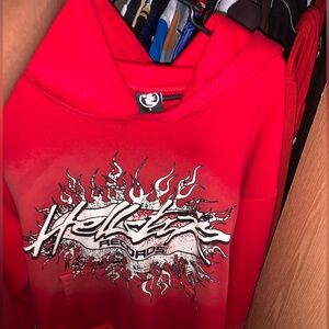 Red Hellstar hoodie, size medium